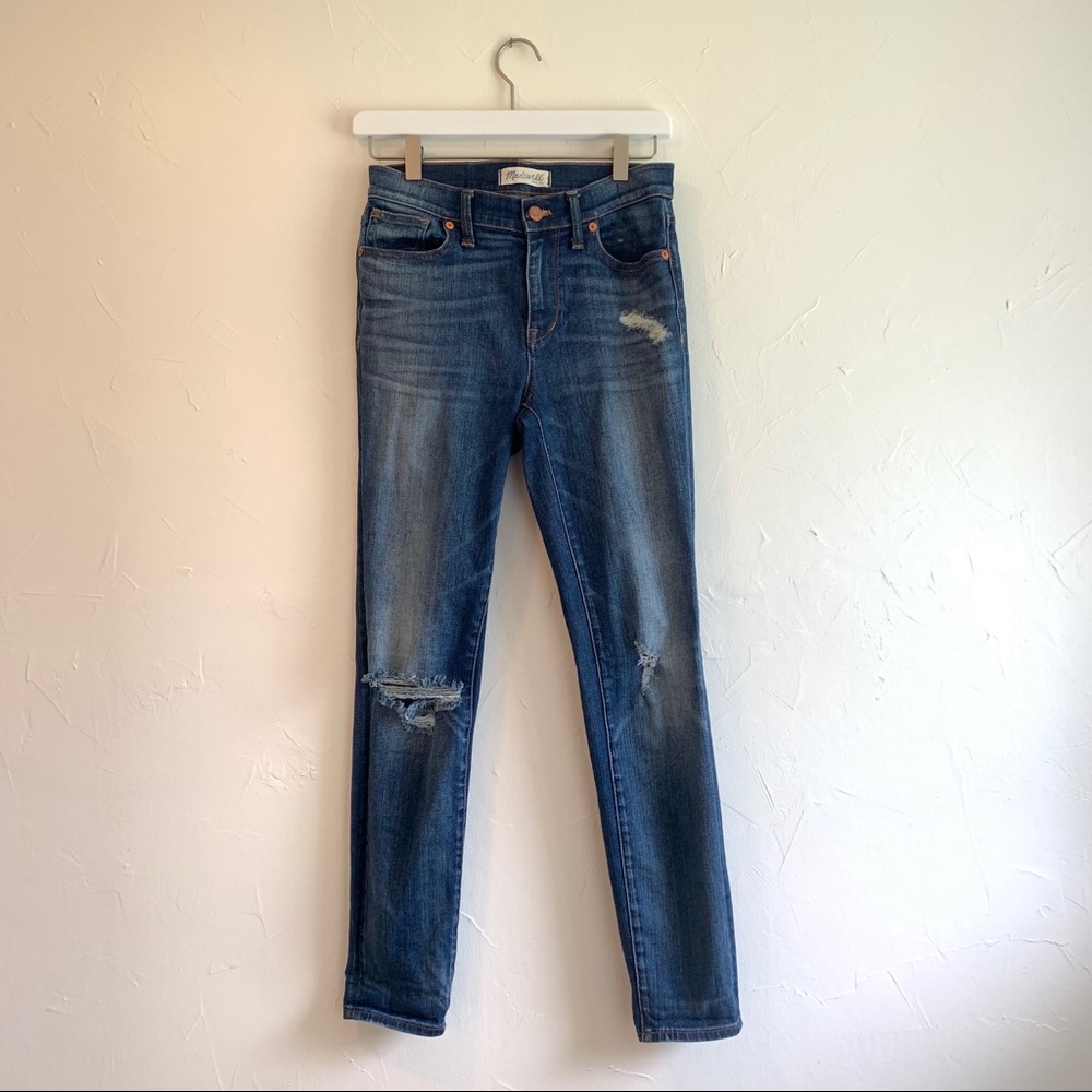 Madewell Distressed High Rise Skinny Jeans 26